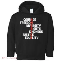 Protest America Courage Freedom Rights Resist  Toddler Hoodie thumb 0