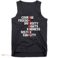 Protest America Courage Freedom Rights Resist  Tank Top thumb 0