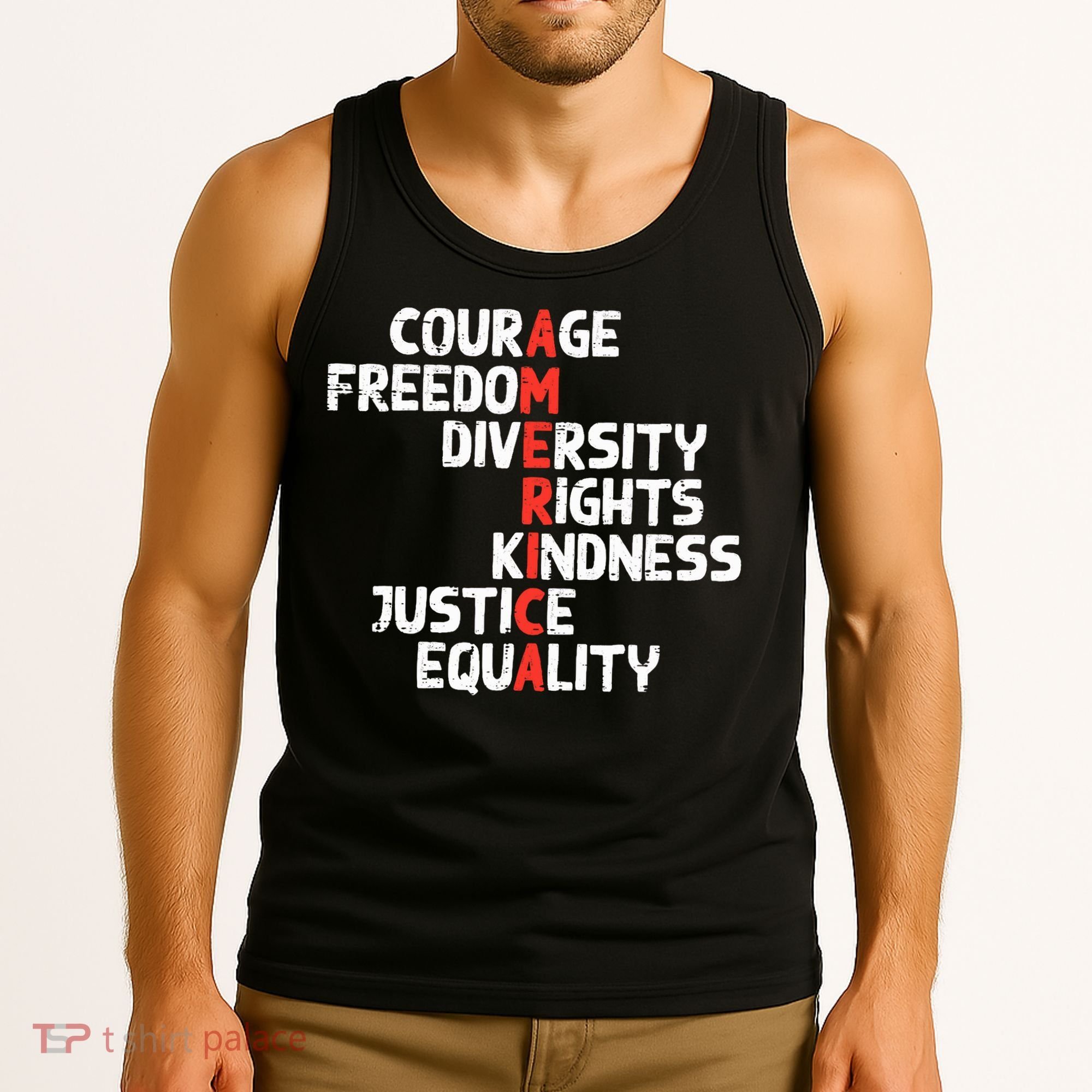 Protest America Courage Freedom Rights Resist  Tank Top
