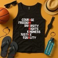 Protest America Courage Freedom Rights Resist  Tank Top thumb 4