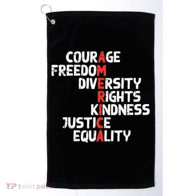 Protest America Courage Freedom Rights Resist  Golf Towel