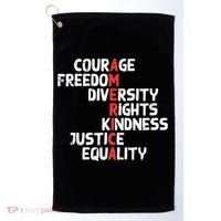 Protest America Courage Freedom Rights Resist  Golf Towel thumb 0