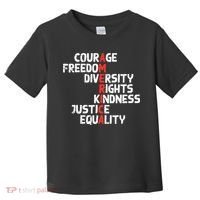 Protest America Courage Freedom Rights Resist  Toddler T-Shirt thumb 0