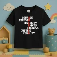 Protest America Courage Freedom Rights Resist  Toddler T-Shirt thumb 3