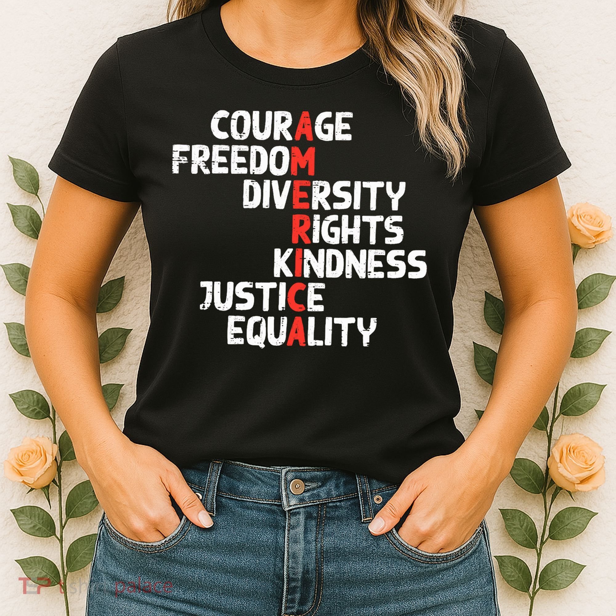 Protest America Courage Freedom Rights Resist  Women's T-Shirt