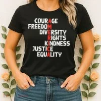 Protest America Courage Freedom Rights Resist  Women's T-Shirt thumb 2