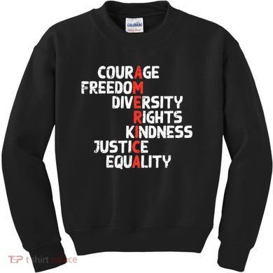 Protest America Courage Freedom Rights Resist  Kids Sweatshirt
