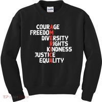 Protest America Courage Freedom Rights Resist  Kids Sweatshirt thumb 0