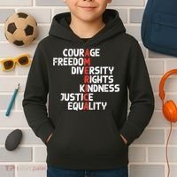 Protest America Courage Freedom Rights Resist  Kids Hoodie thumb 2