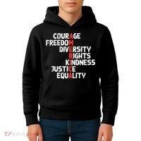Protest America Courage Freedom Rights Resist  Kids Hoodie thumb 4
