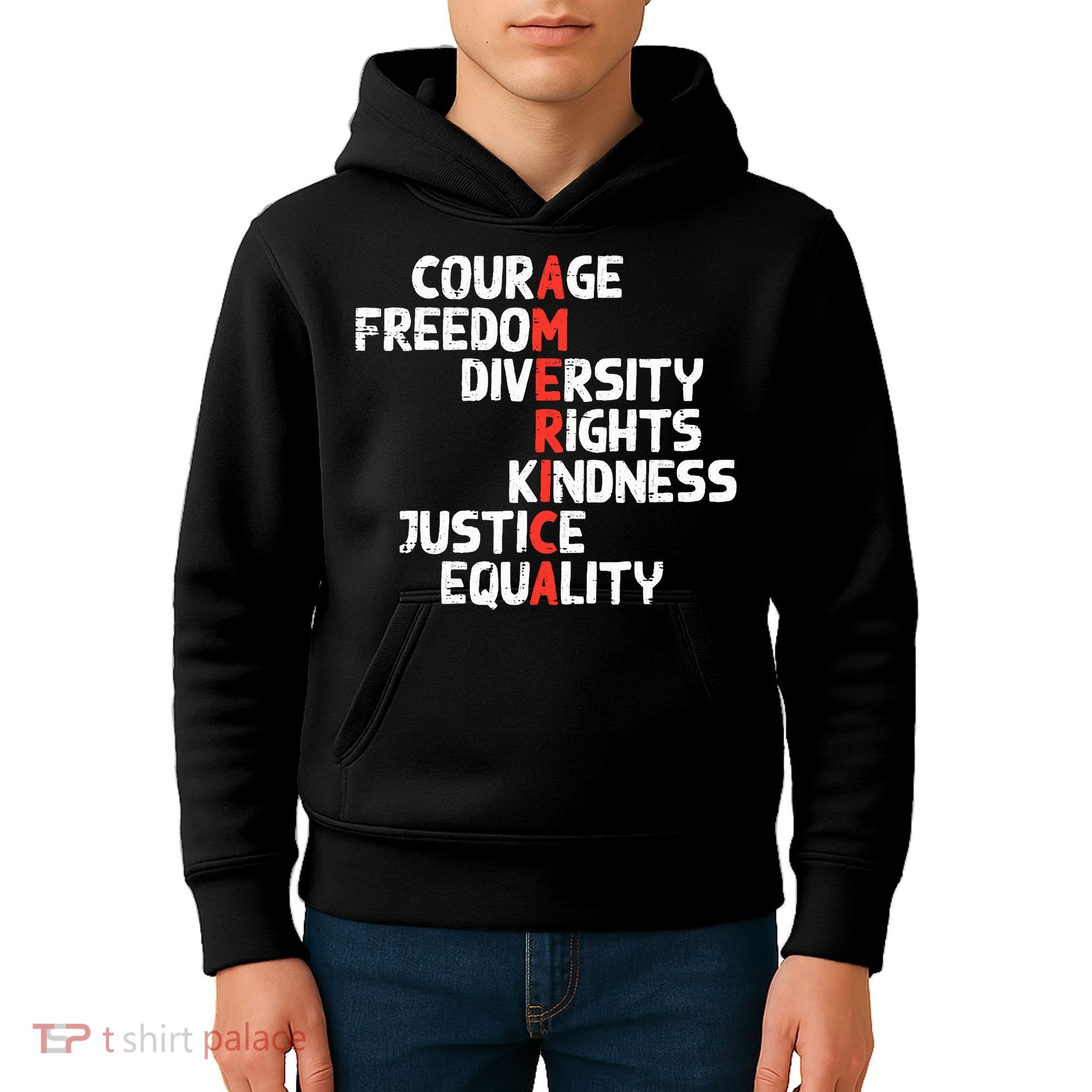 Protest America Courage Freedom Rights Resist  Kids Hoodie