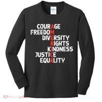 Protest America Courage Freedom Rights Resist  Kids Long Sleeve Shirt thumb 0