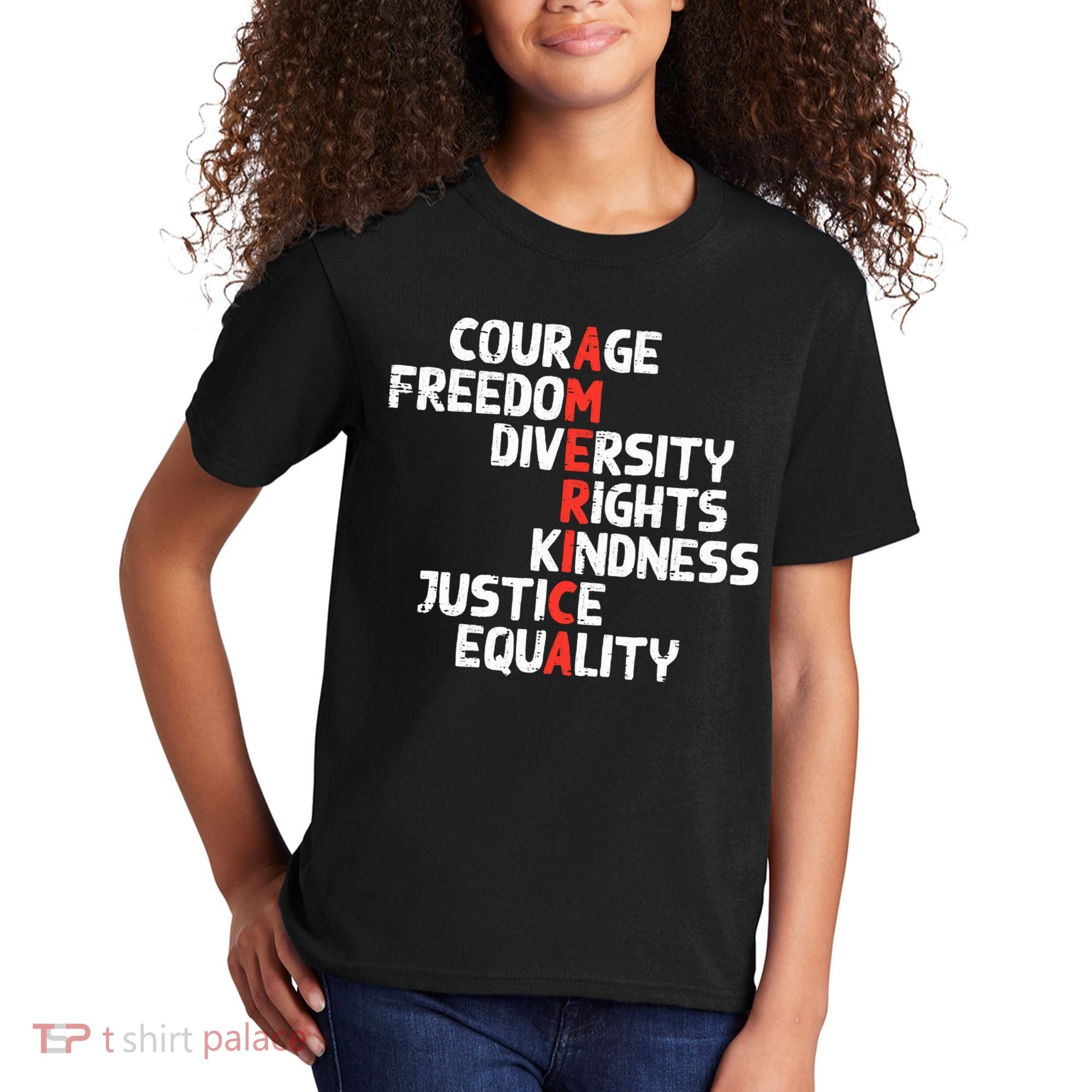 Protest America Courage Freedom Rights Resist  Kids T-Shirt