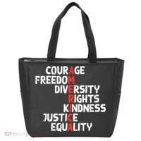 Protest America Courage Freedom Rights Resist  Tote Bag thumb 0