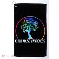 Protect All Child Abuse Prevention Awareness Month Golf Towel thumb 0