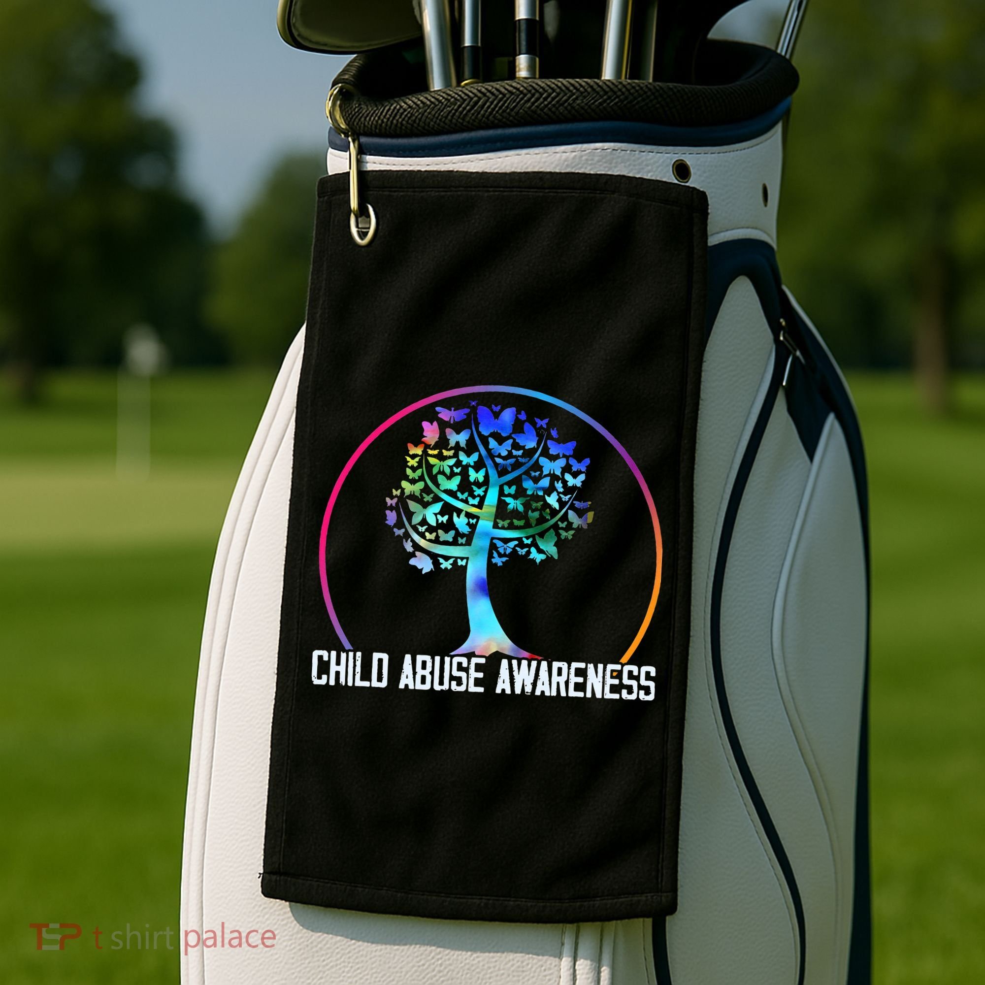 Protect All Child Abuse Prevention Awareness Month Golf Towel