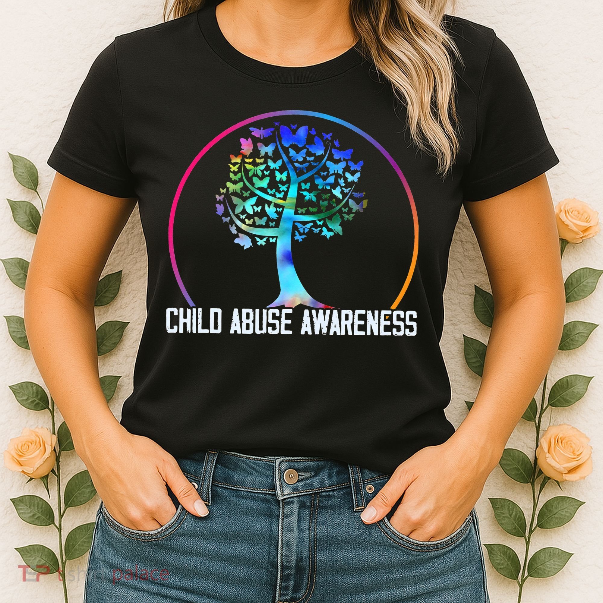 Protect All Child Abuse Prevention Awareness Month Women's T-Shirt