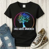 Protect All Child Abuse Prevention Awareness Month Women's T-Shirt thumb 3