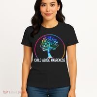 Protect All Child Abuse Prevention Awareness Month Women's T-Shirt thumb 4