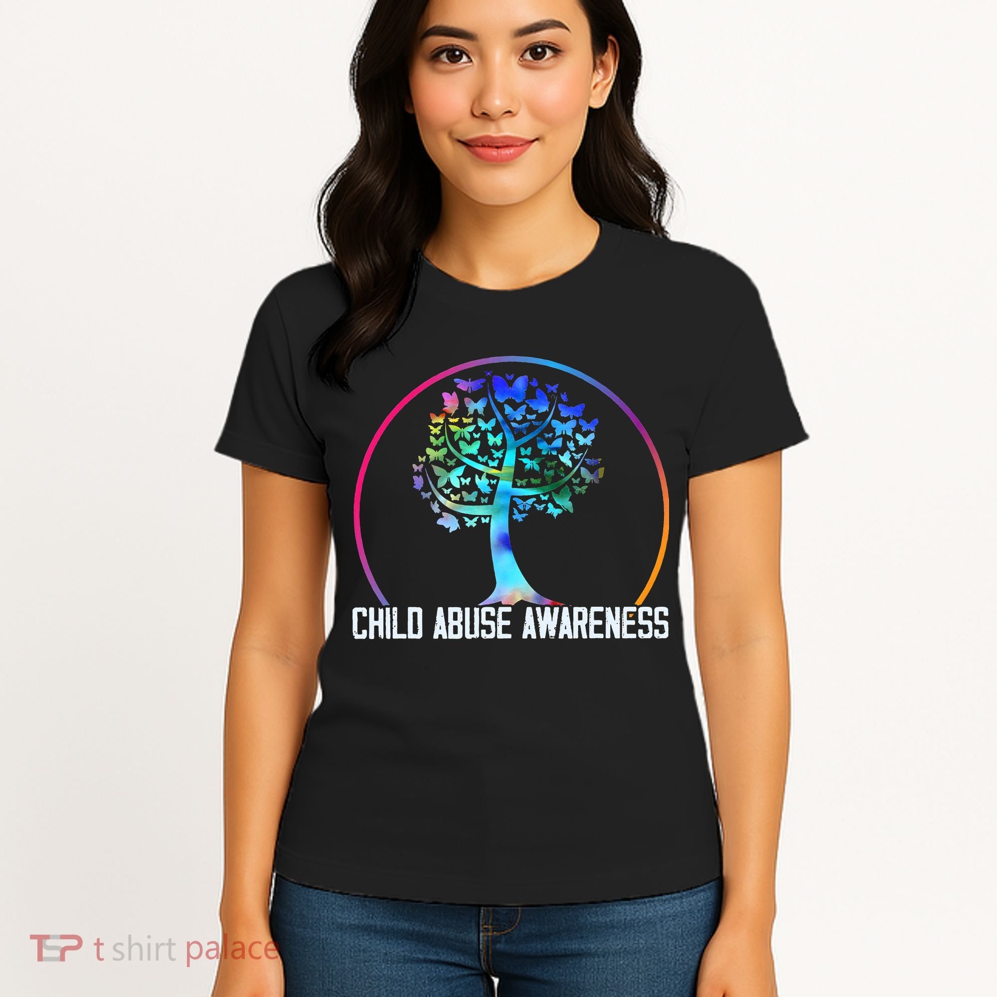 Protect All Child Abuse Prevention Awareness Month Women's T-Shirt