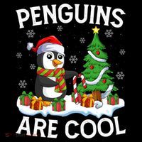 Penguins Are Cool Xmas Tree Lights Santa Penguin Christmas Gift Coffee Mug thumb 5
