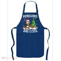 Penguins Are Cool Xmas Tree Lights Santa Penguin Christmas Gift Apron thumb 0
