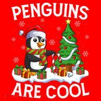 Penguins Are Cool Xmas Tree Lights Santa Penguin Christmas Gift Santa Hat thumb 1