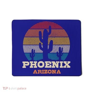 Phoenix Arizona Cactus Vintage Retro Desert Souvenir Gift Mousepad