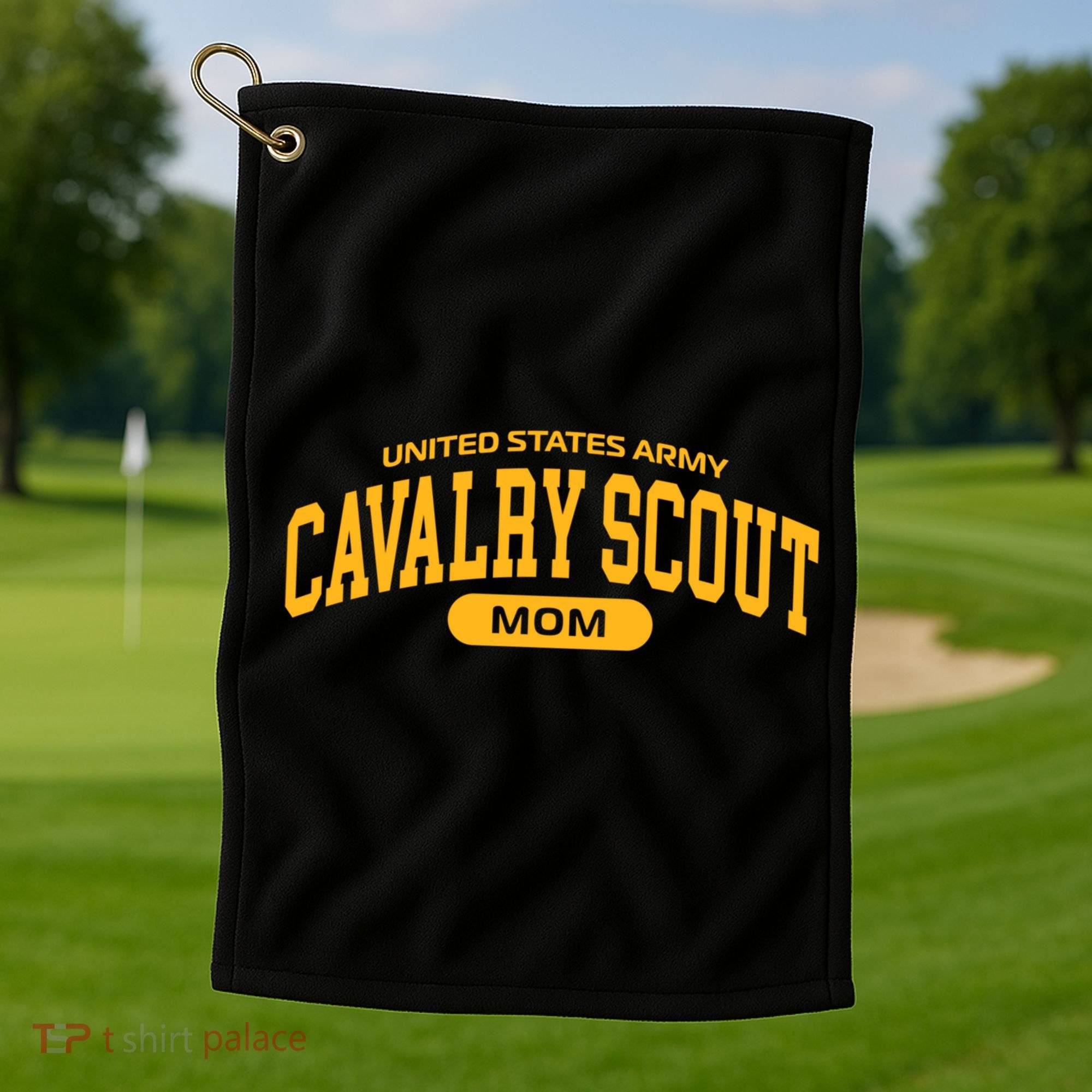 Proud Army Cavalry Scout Mom Gift Golf Towel