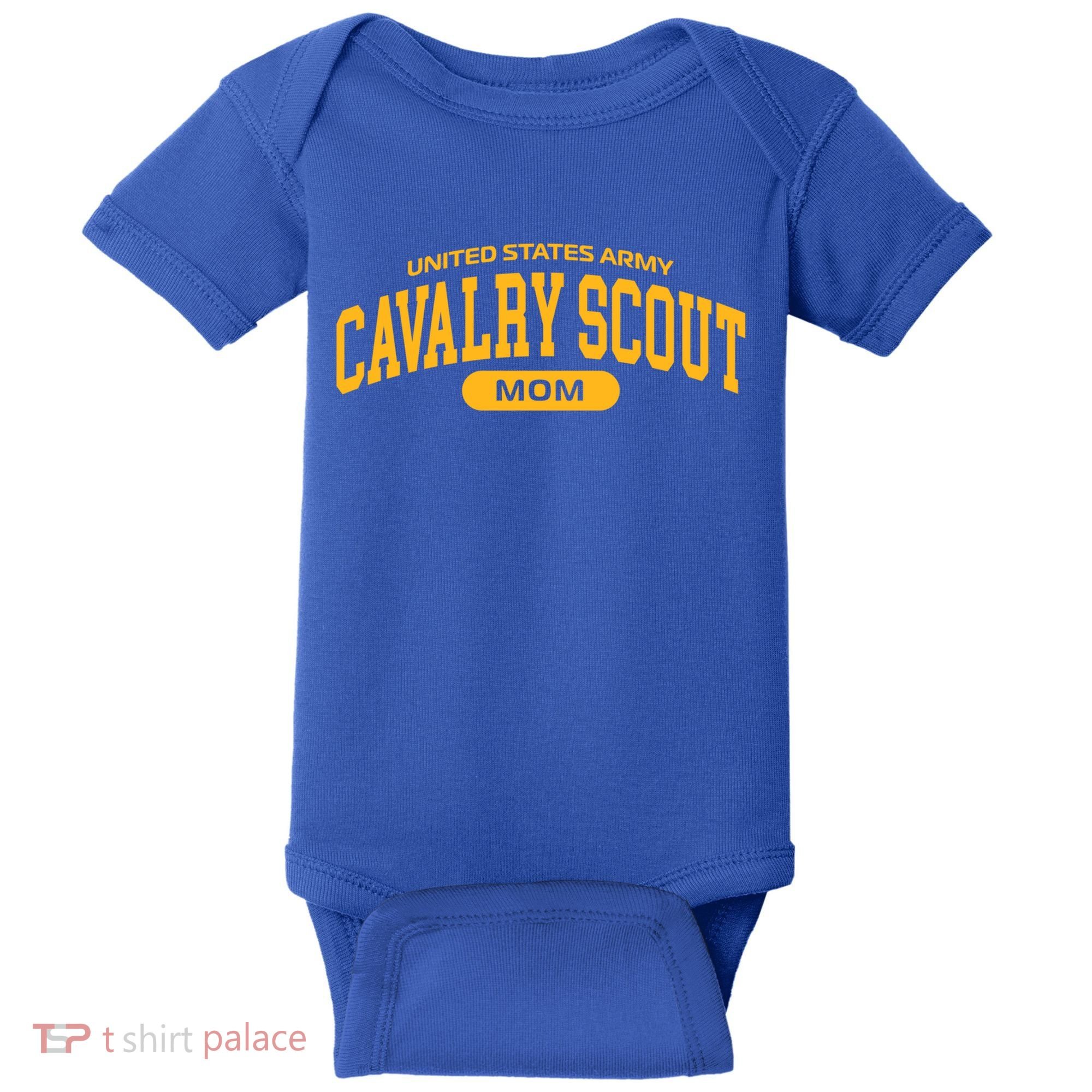 Proud Army Cavalry Scout Mom Gift Baby Bodysuit