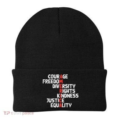 Protest America Courage Freedom Rights Resist Women Beanie