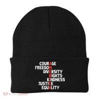 Protest America Courage Freedom Rights Resist Women Beanie thumb 0