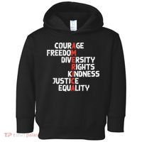 Protest America Courage Freedom Rights Resist Women Toddler Hoodie thumb 0