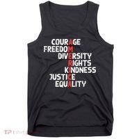 Protest America Courage Freedom Rights Resist Women Tank Top thumb 0