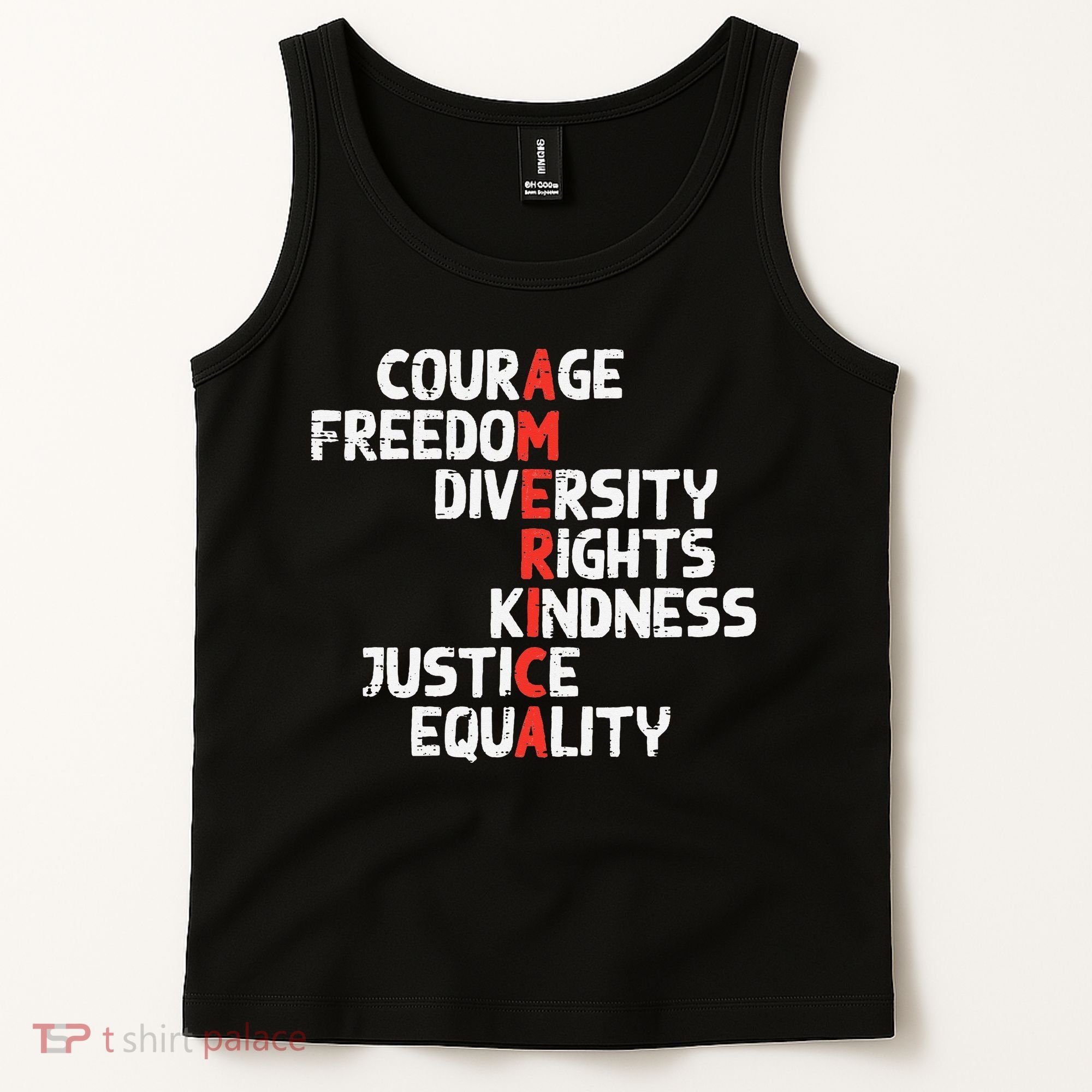 Protest America Courage Freedom Rights Resist Women Tank Top
