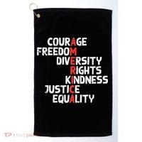 Protest America Courage Freedom Rights Resist Women Golf Towel thumb 0