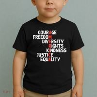 Protest America Courage Freedom Rights Resist Women Toddler T-Shirt thumb 2