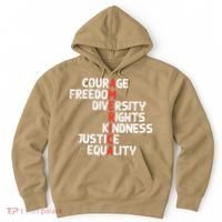 Protest America Courage Freedom Rights Resist Women Hoodie thumb 0