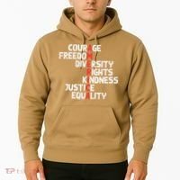 Protest America Courage Freedom Rights Resist Women Hoodie thumb 2