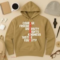 Protest America Courage Freedom Rights Resist Women Hoodie thumb 3