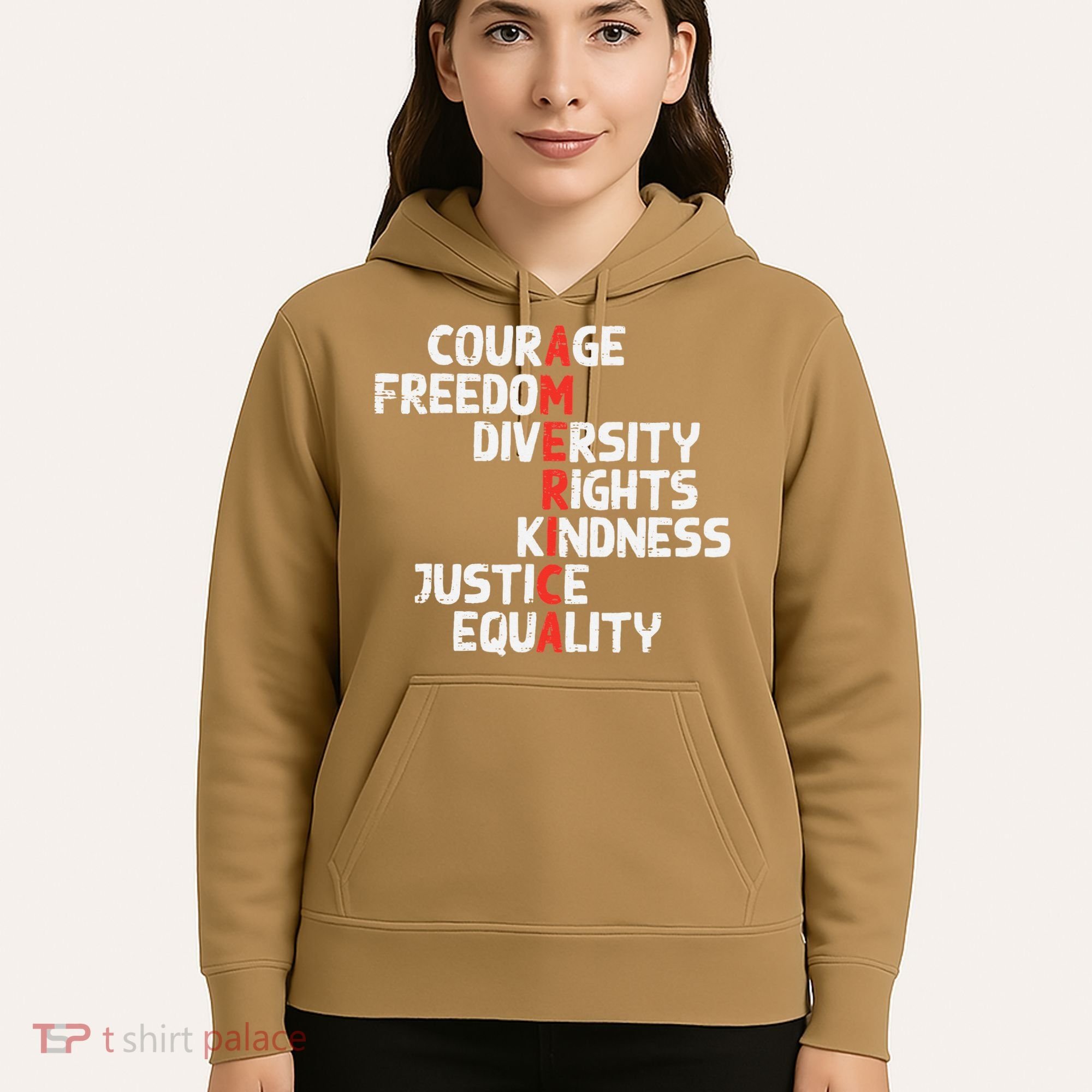 Protest America Courage Freedom Rights Resist Women Hoodie