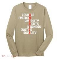 Protest America Courage Freedom Rights Resist Women Long Sleeve Shirt thumb 0