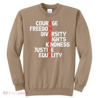 Protest America Courage Freedom Rights Resist Women Sweatshirt thumb 0
