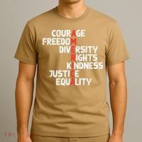 Protest America Courage Freedom Rights Resist Women T-Shirt thumb 3