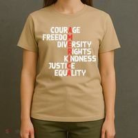Protest America Courage Freedom Rights Resist Women T-Shirt thumb 4