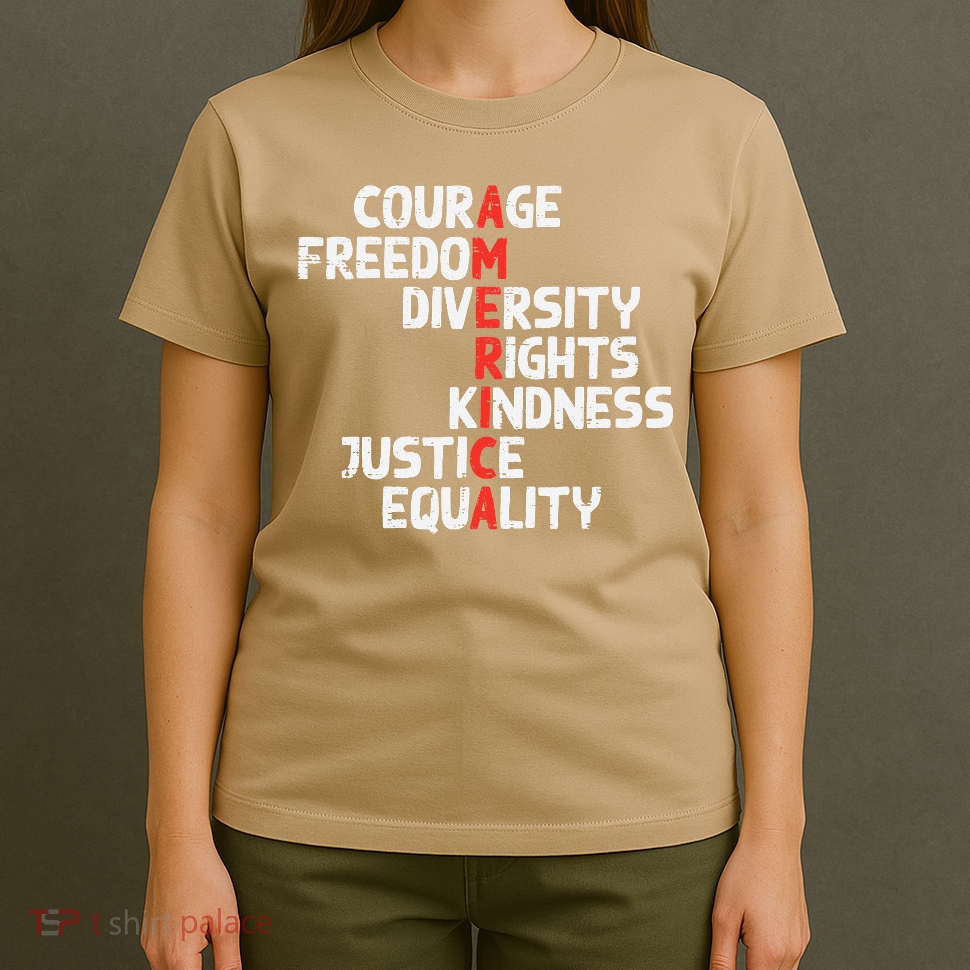 Protest America Courage Freedom Rights Resist Women T-Shirt