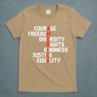 Protest America Courage Freedom Rights Resist Women T-Shirt thumb 5