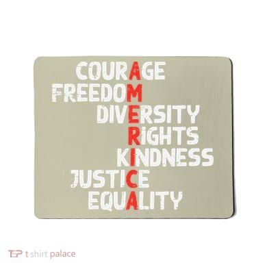 Protest America Courage Freedom Rights Resist Women Mousepad