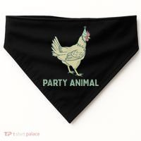 Party Animal Chicken Birthday, Chicken Birthday USA-Made Doggie Bandana thumb 0