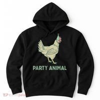 Party Animal Chicken Birthday, Chicken Birthday Hoodie thumb 0